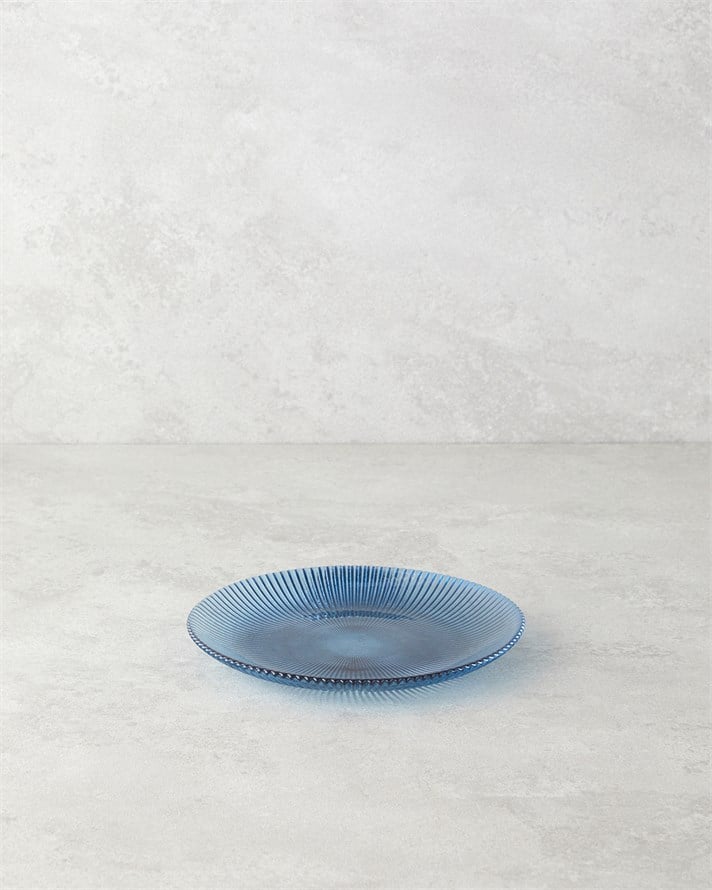 Olith Cam Pasta Tabağı 16 cm Mavi