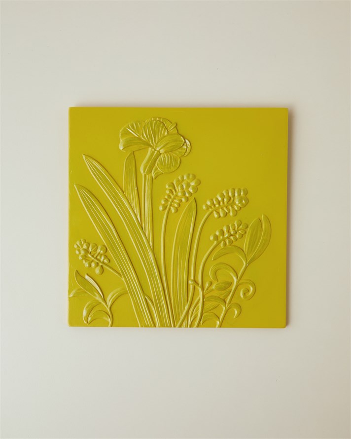 Oliva Polyresin Duvar Aksesuarı 20x20 cm Yeşil
