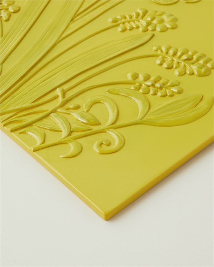 Oliva Polyresin Duvar Aksesuarı 20x20 cm Yeşil