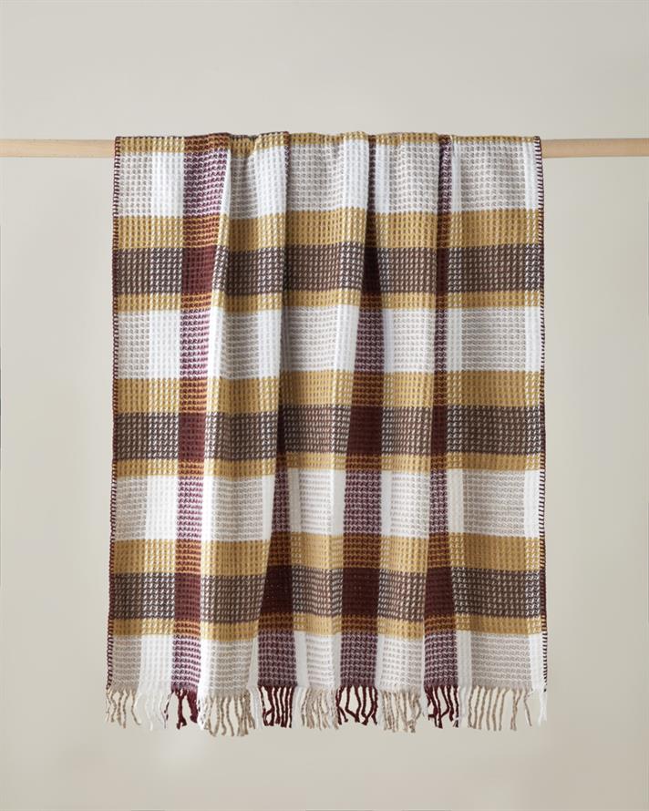 Olive Koltuk Şalı 130x170 cm Multicolor