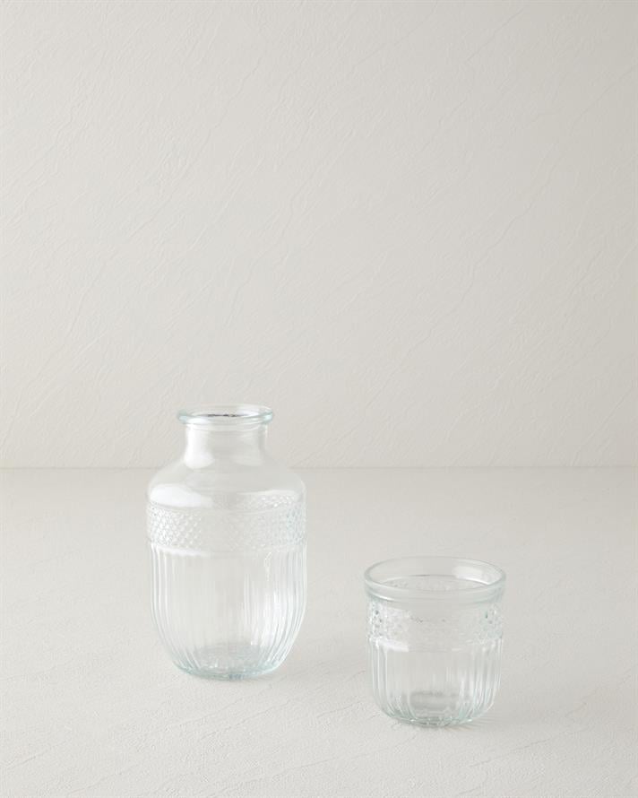 Olympia Cam Başucu Sürahi 560 ml + 200 ml Şeffaf