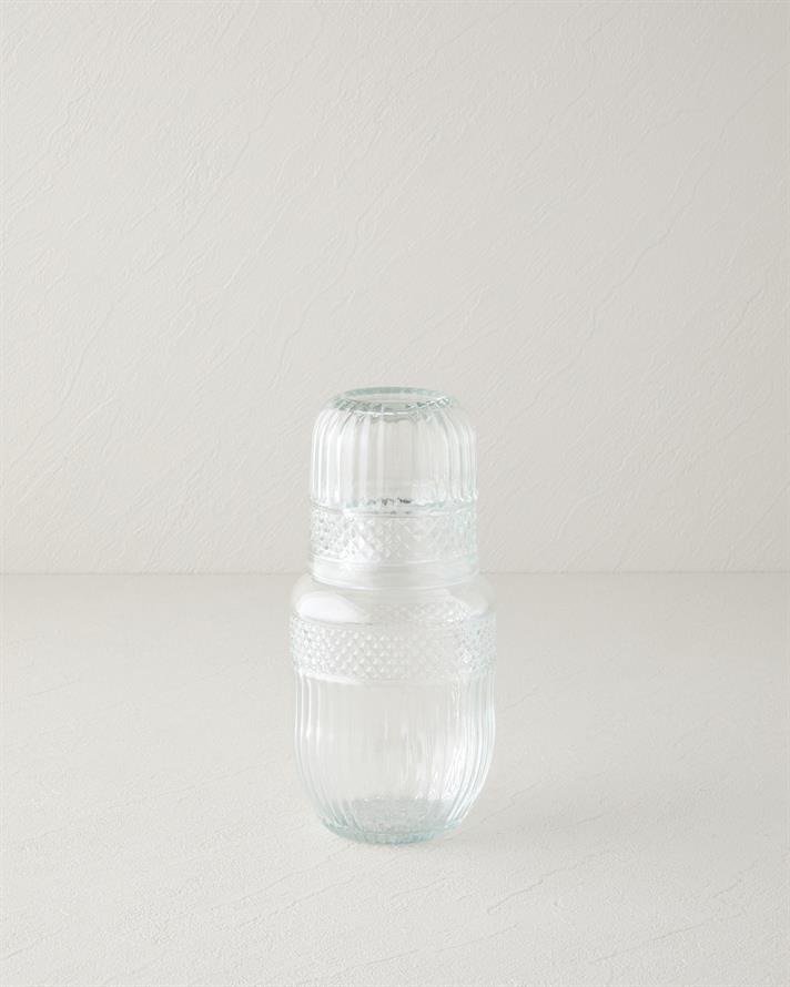 Olympia Cam Başucu Sürahi 560 ml + 200 ml Şeffaf