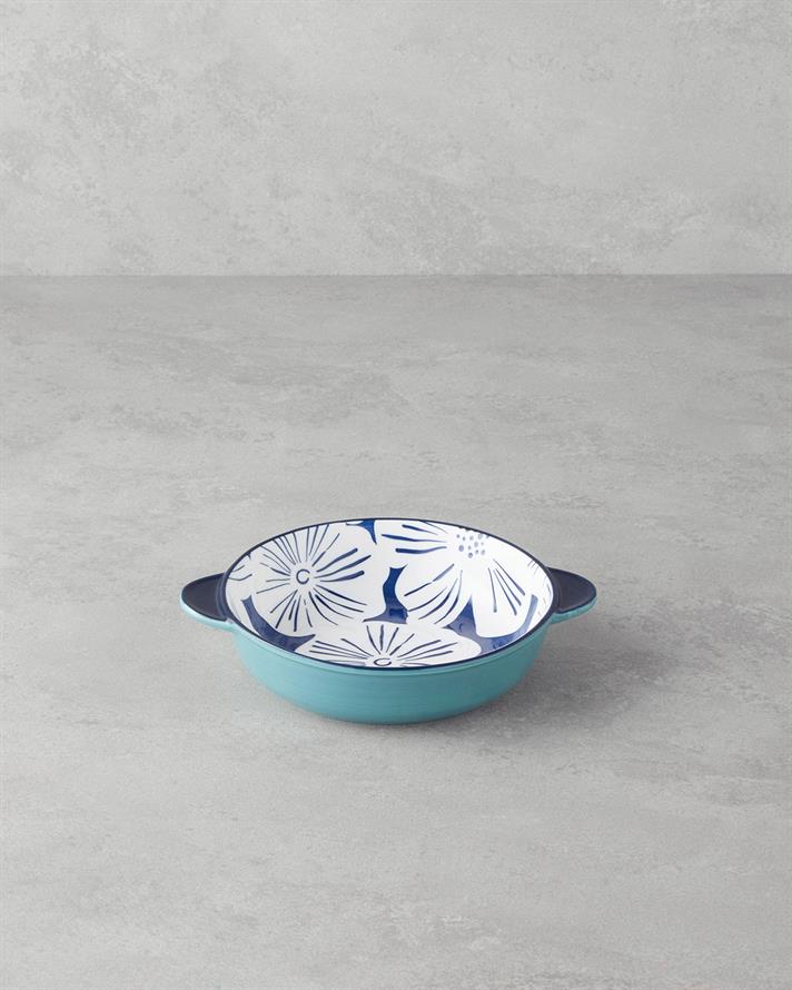 Ophelia Porselen Kayık Tabak Mavi-Beyaz