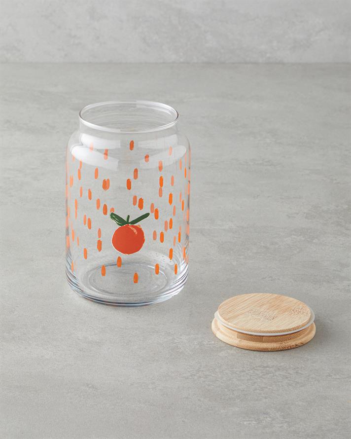 Orange Cam Kavanoz 970 ml Şeffaf