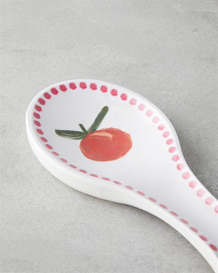 Orange Melamin Kaşıklık 24 cm Beyaz - Turuncu