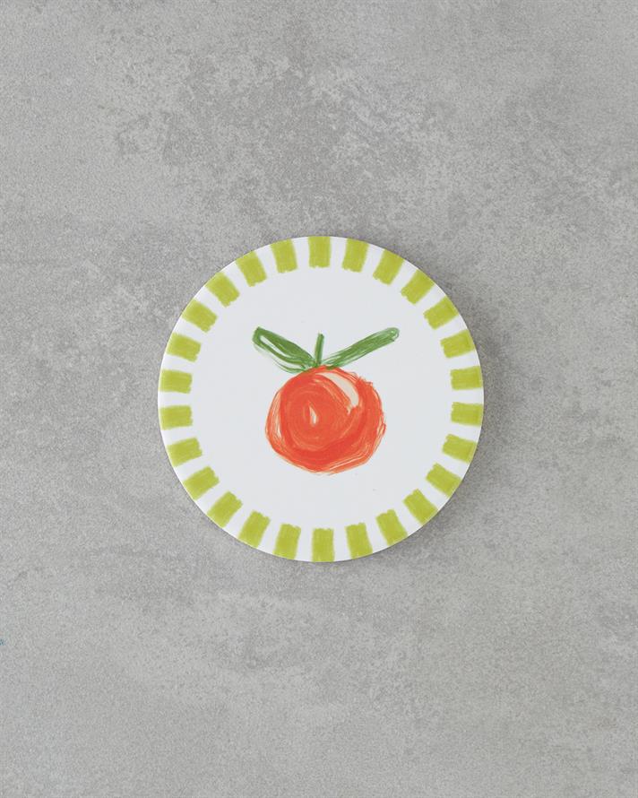Orange Seramik Bardak Altlığı 11 cm Yeşil