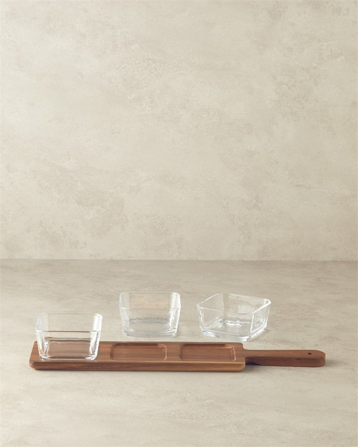 Orient Akasya 4 Parça Sunumluk 10,5x45 cm Koyu Kahverengi