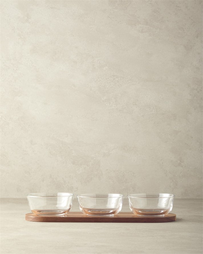 Orient Akasya 4 Parça Sunumluk 12x36 cm Koyu Kahverengi