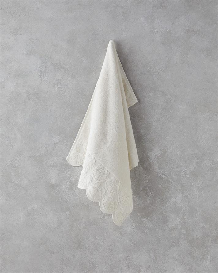 Oyster Pamuklu Yüz Havlusu 50x80 cm Ekru