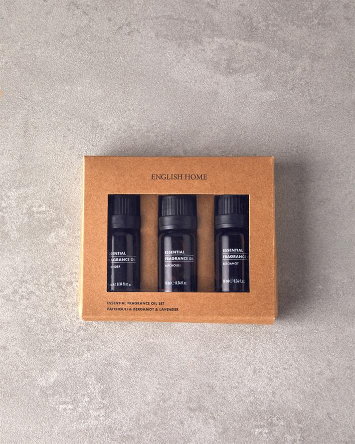 Paçuli, Bergamot, Lavanta 3lü Esansiyel Koku Yağı Amber