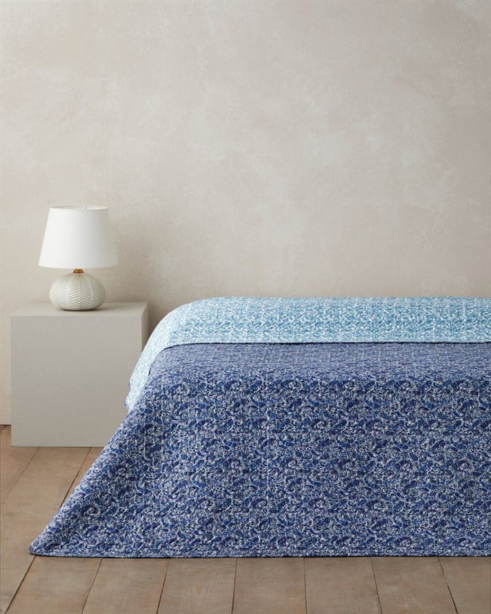 Paisley Celeste  Tek Kişilik Çok Amaçlı Örtü 160x220 cm Mavi