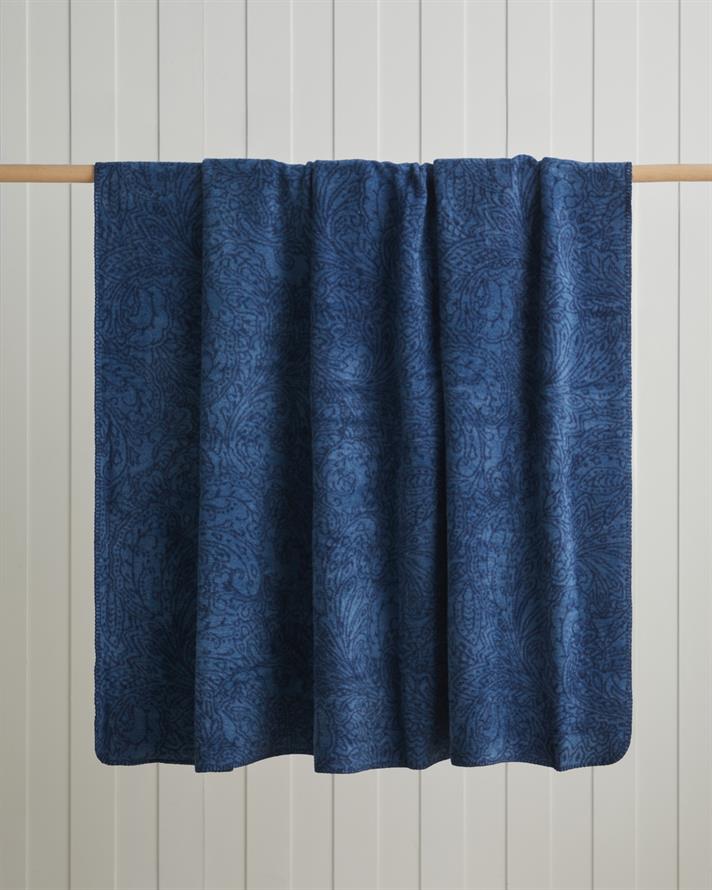 Paisley Dream Pamuklu Çift Kişilik Battaniye 200x220 cm Lacivert