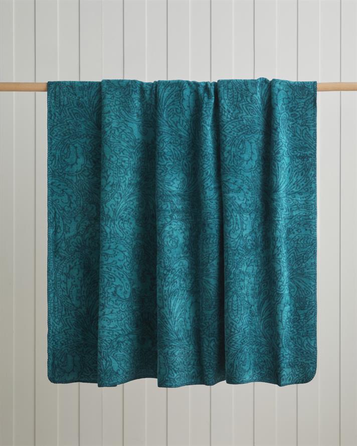 Paisley Dream Pamuklu Tek Kişilik Battaniye 150x200 cm Lacivert