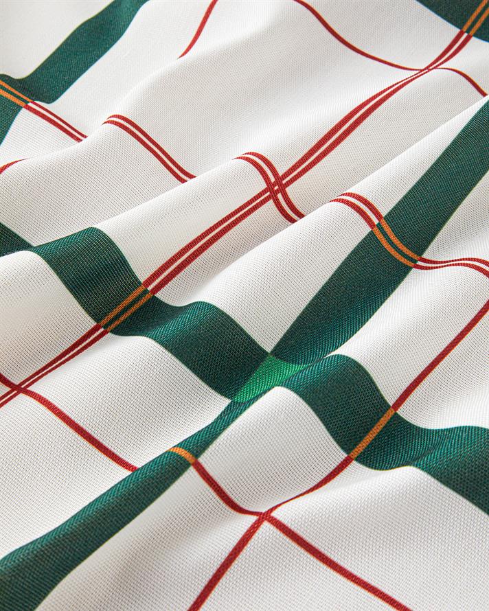 Paisley Polyester Masa Örtüsü 145x200 cm Beyaz - Yeşil