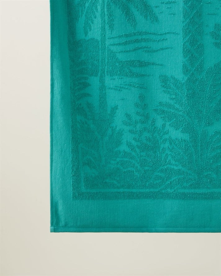 Palmera Pamuk Plaj Havlusu 70x140 cm Yeşil