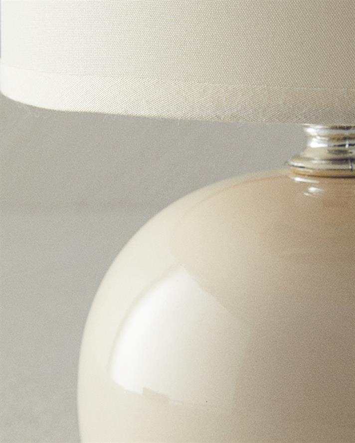 Pansy Porselen Abajur Bej