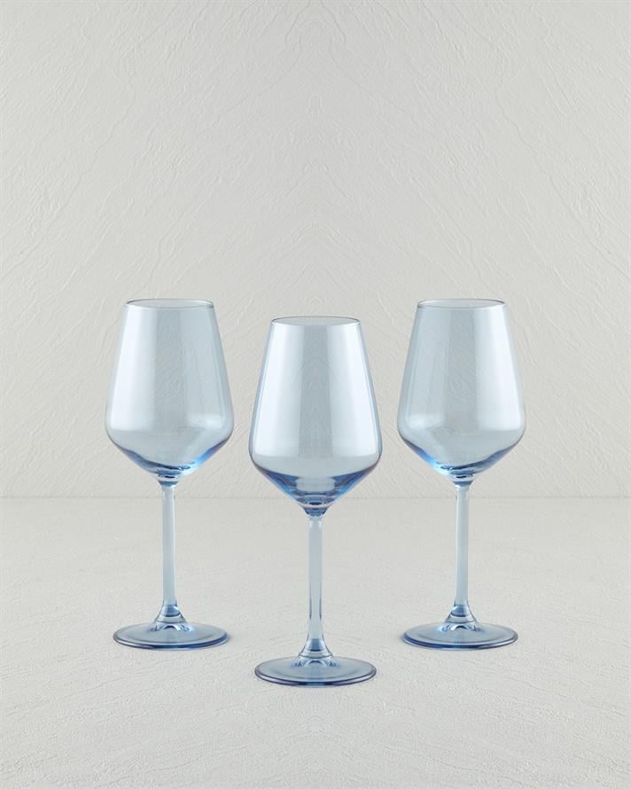 Paradise Cam 3lü Kadeh 350 ml Mavi