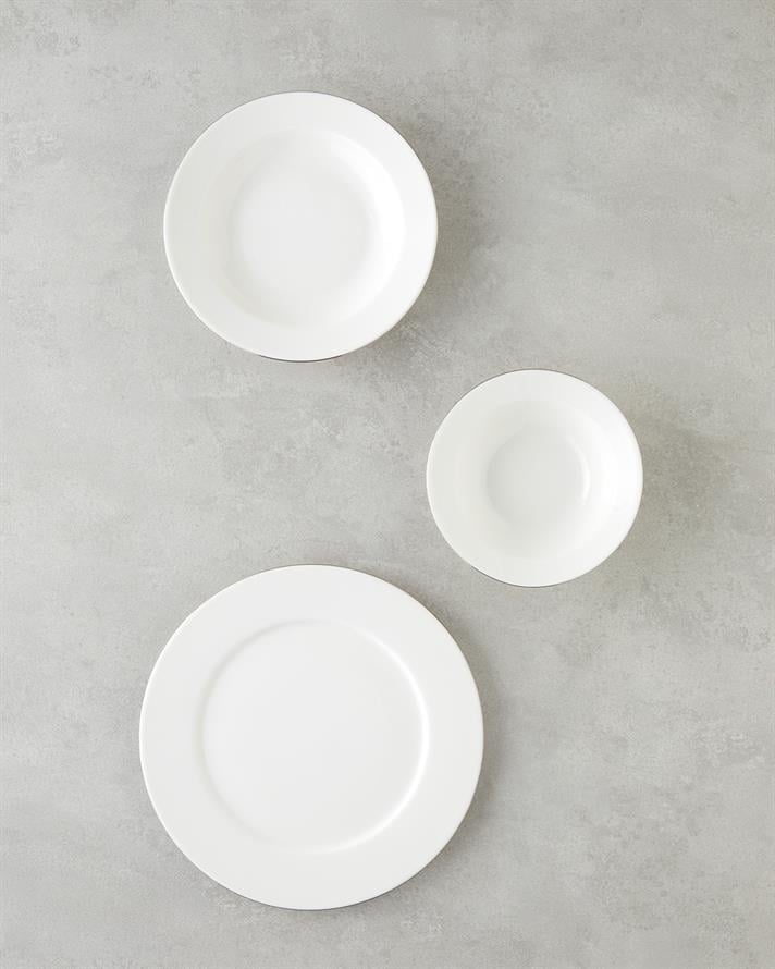 Parma Porselen Yemek Takımı 12 Parça 4 Kişilik Silver