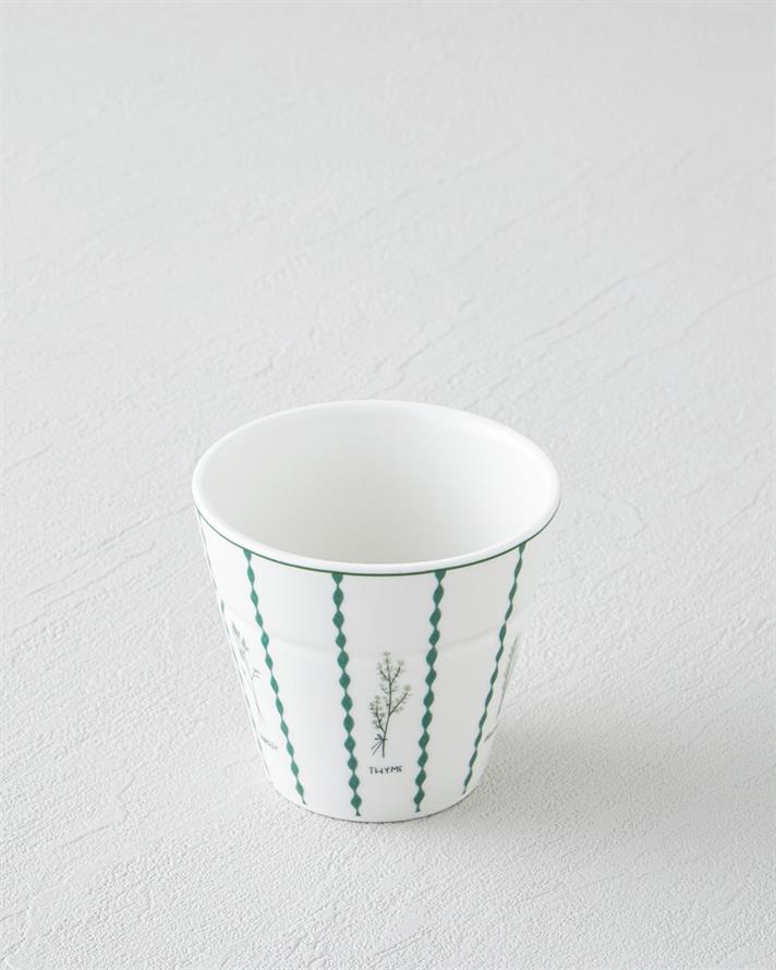 Parsley New Bone China Bardak 230 ml Beyaz - Yeşil
