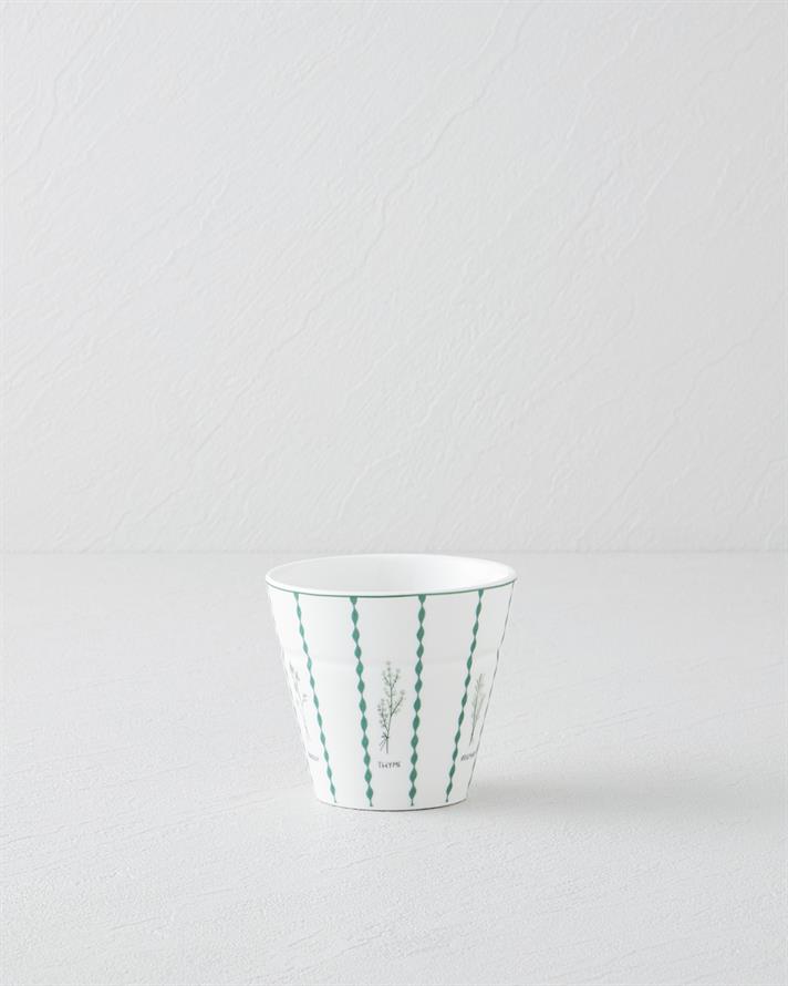 Parsley New Bone China Bardak 230 ml Beyaz - Yeşil