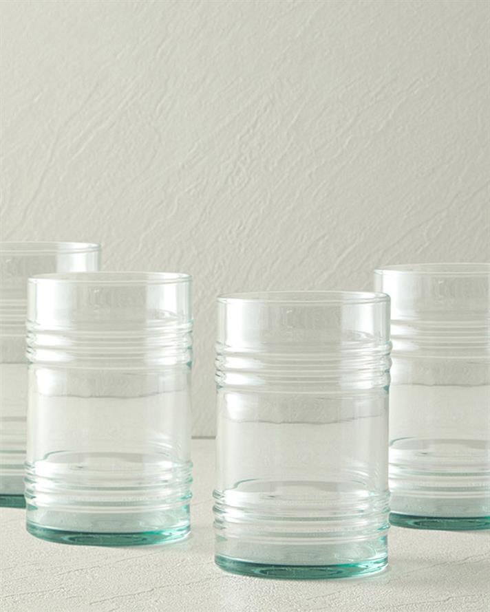Paşabahçe-Tin Can 4lü Cam Meşrubat Bardağı 490 Ml Yeşil