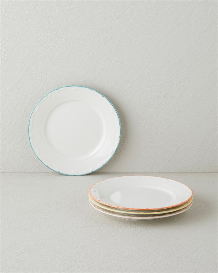 Pastel Dream Porselen 4lü Pasta Seti 20 cm Renkli