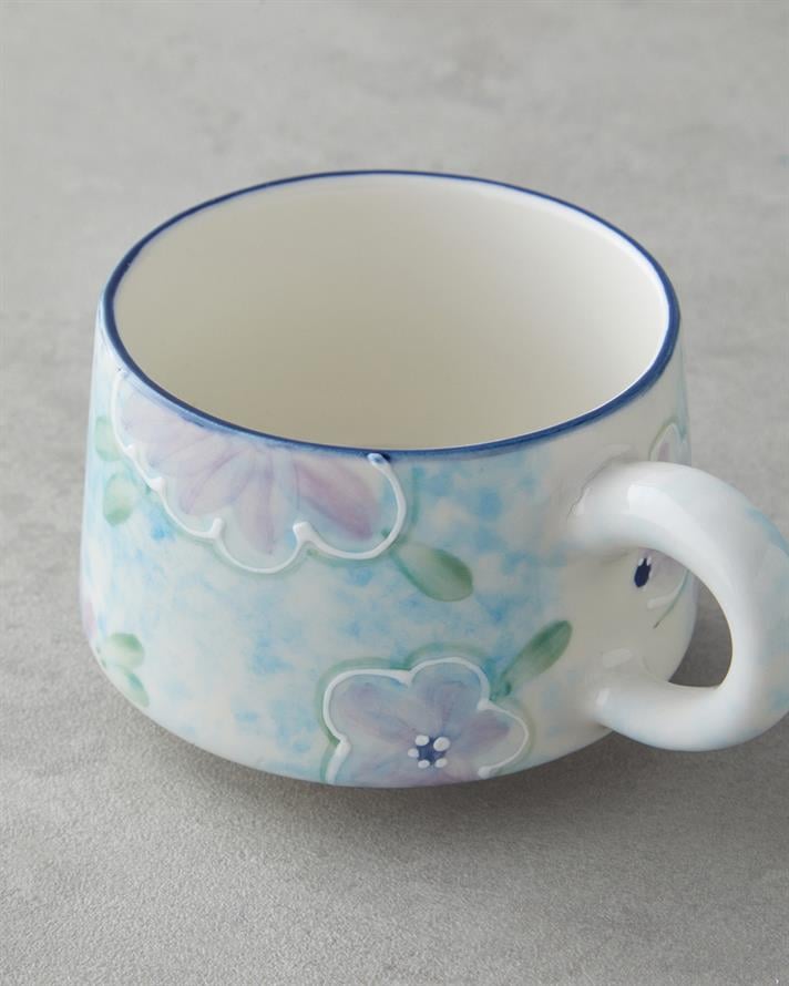 Pastel Essence Seramik Kupa 260 ml Mavi-Yeşil-Lila