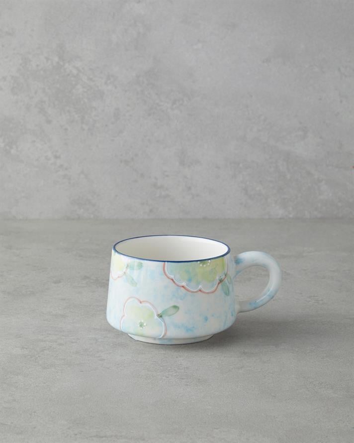 Pastel Reflections Seramik Kupa 260 ml Mavi-Yeşil-Sarı