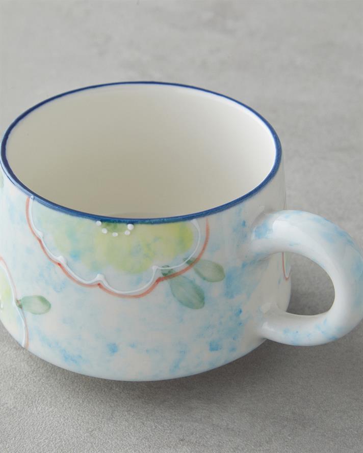 Pastel Reflections Seramik Kupa 260 ml Mavi-Yeşil-Sarı