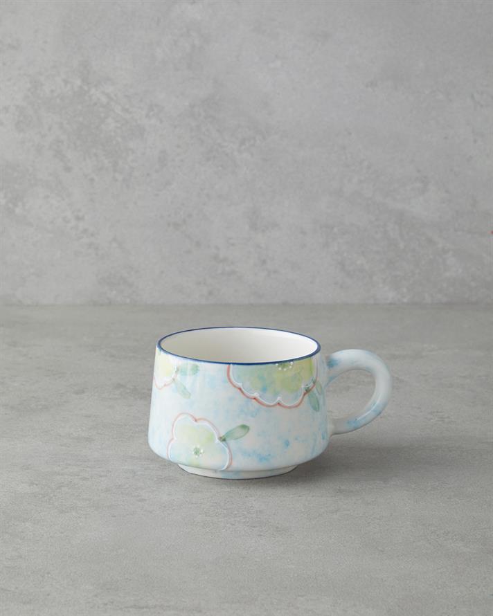 Pastel Reflections Seramik Kupa 260 ml Mavi-Yeşil-Sarı