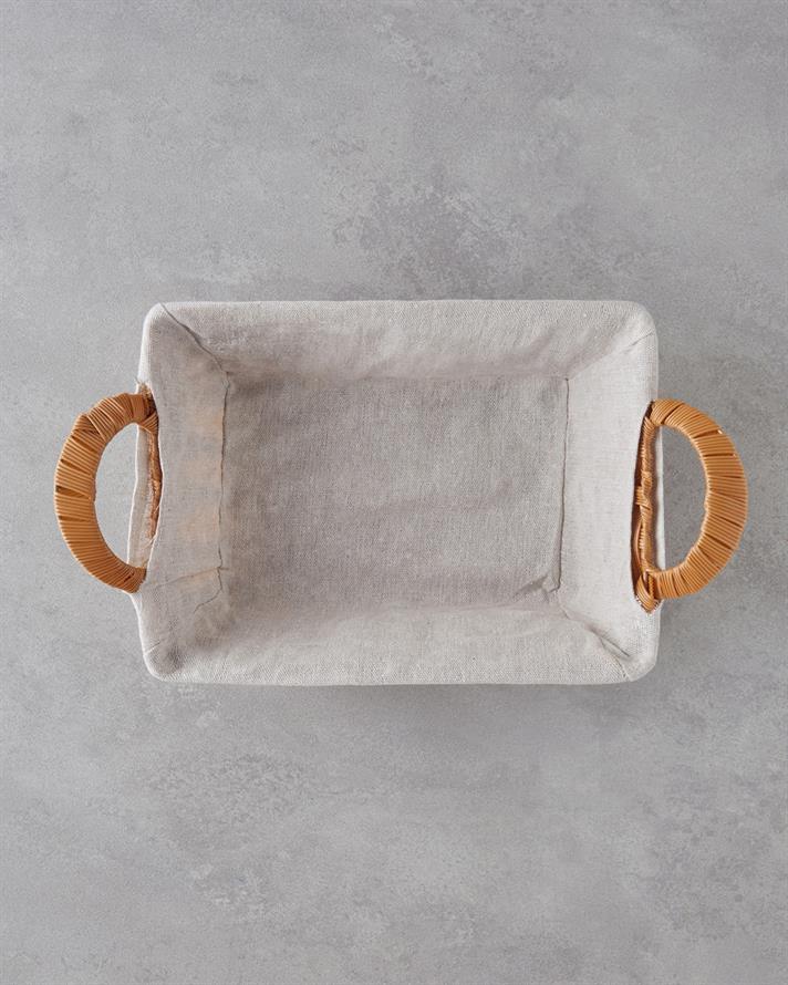 Pastora Rattan Ekmek Sepeti 34x20x12 cm Bej