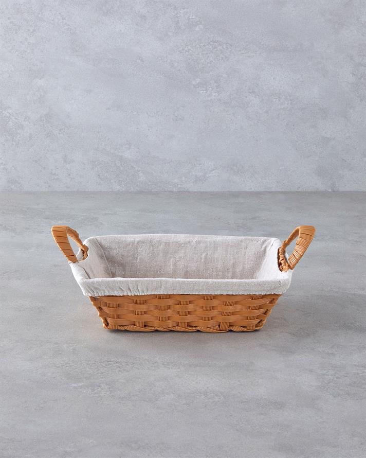 Pastora Rattan Ekmek Sepeti 34x20x12 cm Bej