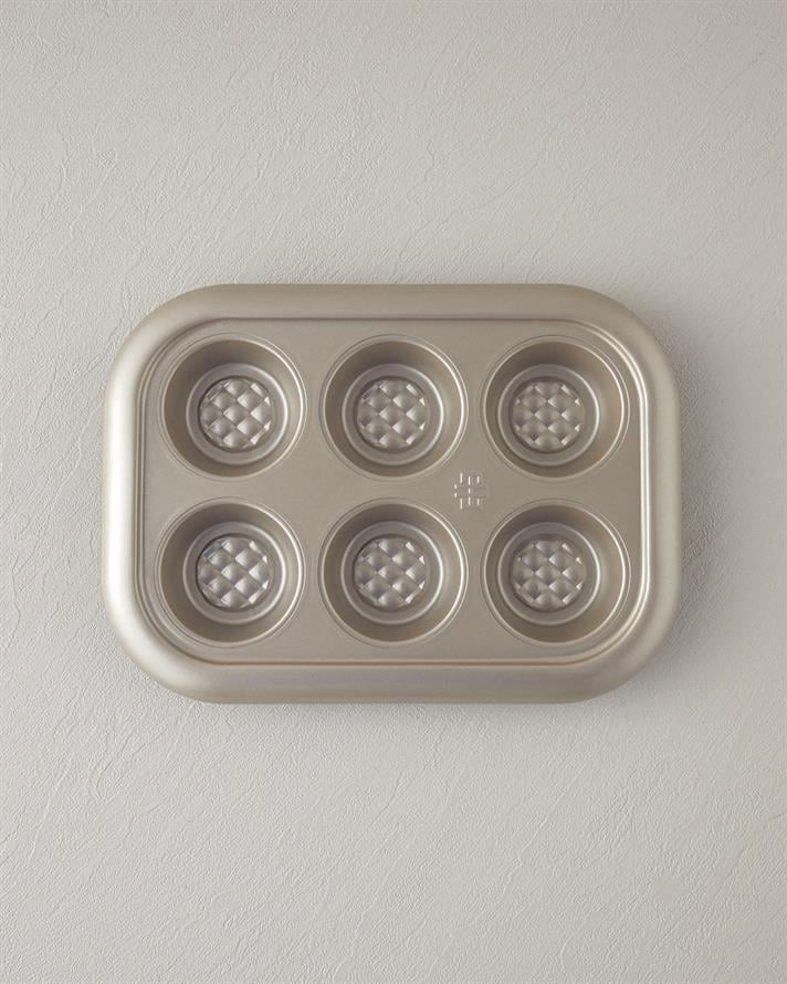 Patisserie Mimi Karbon Çelik Muffin Kek Kalıbı 29,5x21 cm Şampanya