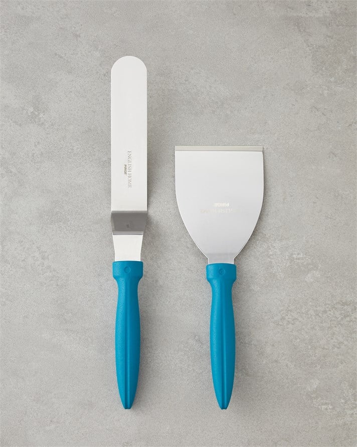 Patisserie Paslanmaz Çelik Spatula 30 cm Mavi