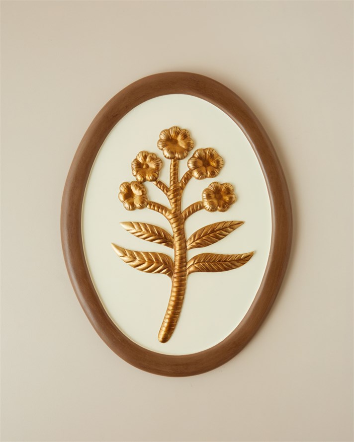 Pavia Polyresin Duvar Aksesuarı 20x26 cm Kahve – Gold
