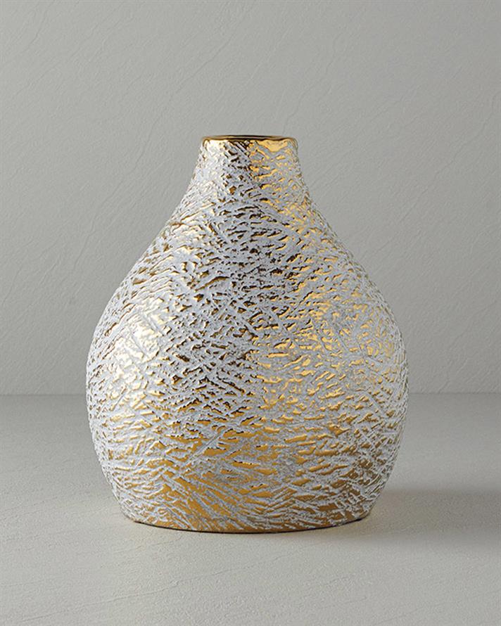 Pavia Stoneware Vazo Gold