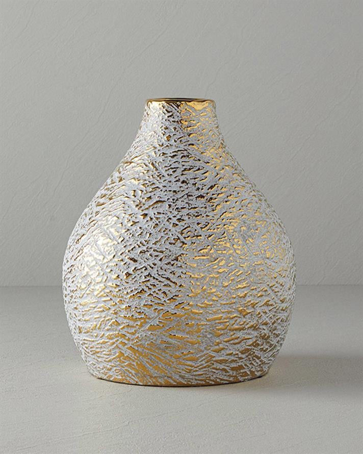 Pavia Stoneware Vazo Gold