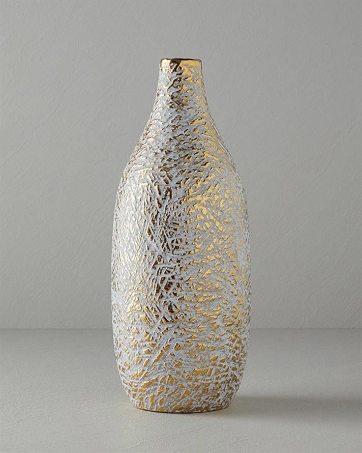 Pavia Stoneware Vazo Gold
