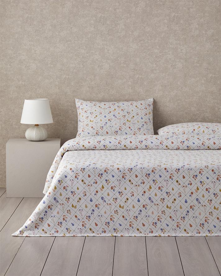 Pear Garden Baskılı Tek Kişilik Pike Takımı 150x220 cm Yeşil