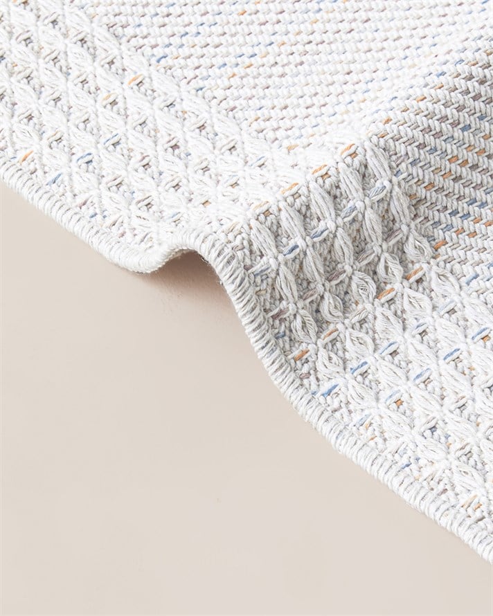 Pearly Dokuma Kilim 120x180 cm Ekru-Mavi-Turuncu