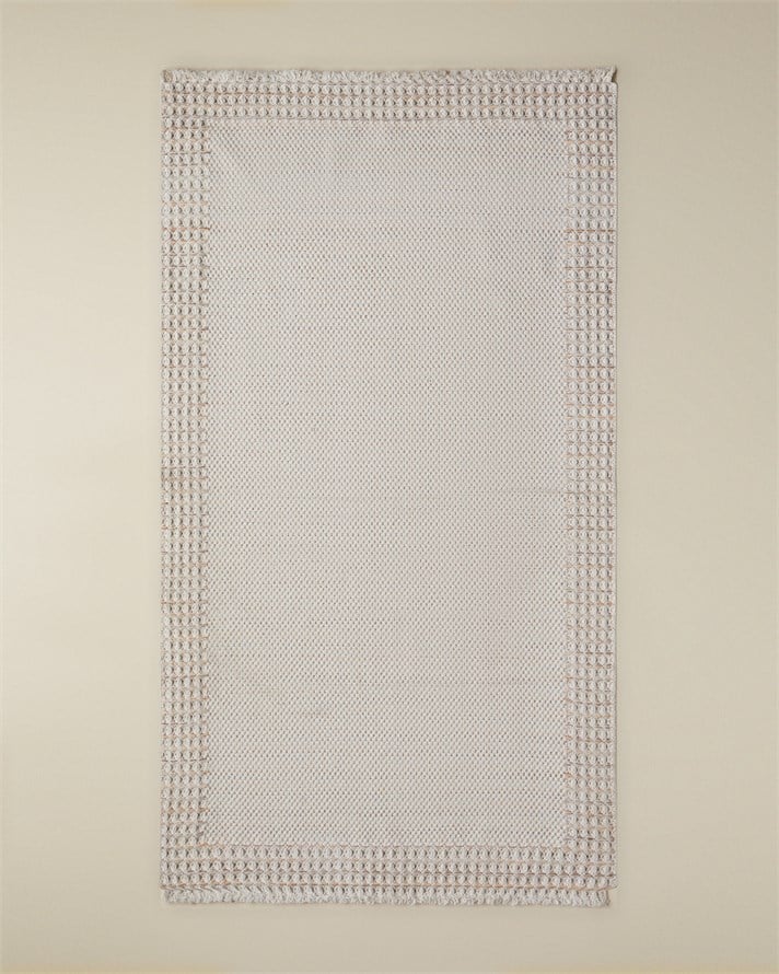 Pearly Pamuklu Dokuma Kilim 120x180 cm Turuncu-Ekru-Bej