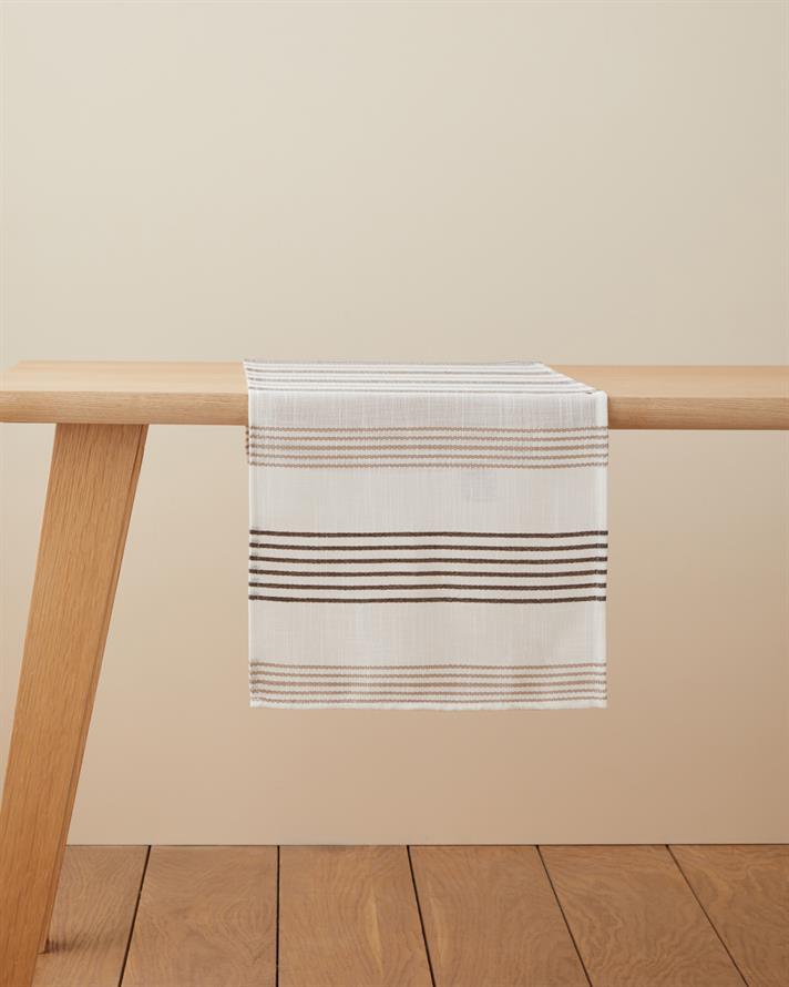 Pecan Polyester Runner 40x140 cm Bej-Kahverengi