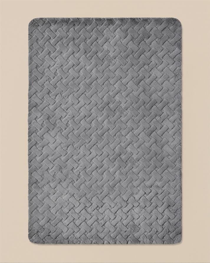 Peggy Pelüş Halı Gri