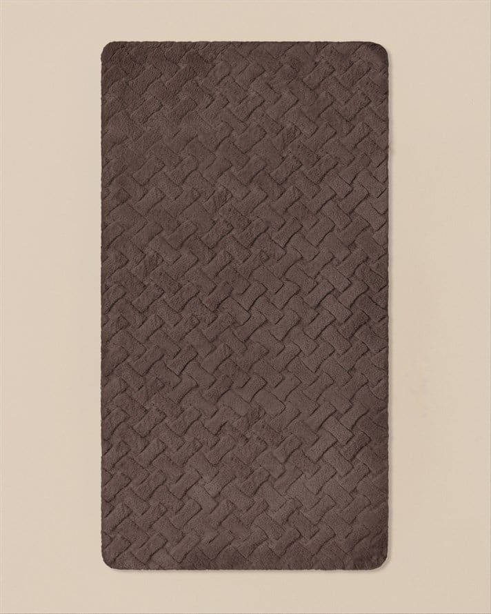 Peggy Pelüş Halı 80x150 cm Kahve