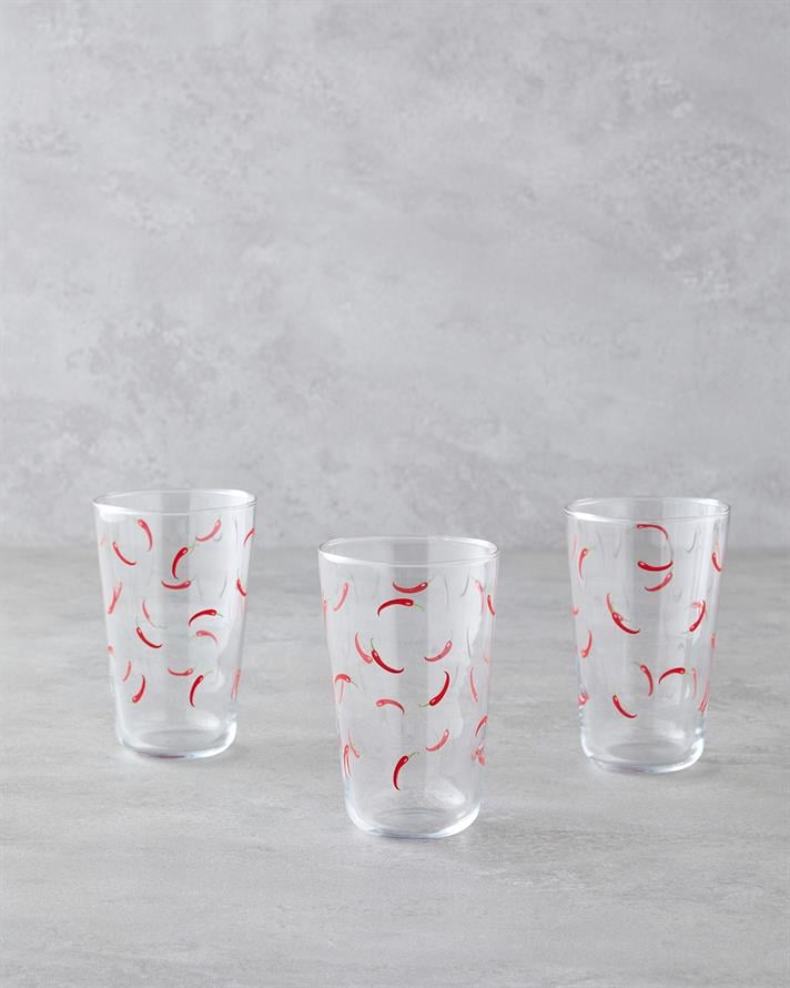Pepper Cam 3lü Bardak 400 ml Kırmızı