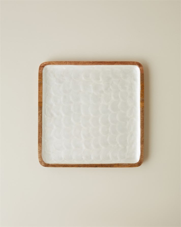 Perla Mango Sunumluk 24x24 cm Krem