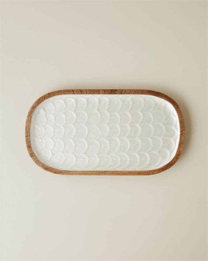 Perla Mango Sunumluk 30x16 cm Krem