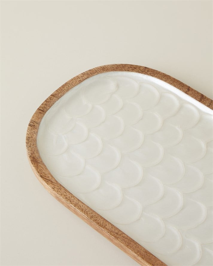 Perla Mango Sunumluk 30x16 cm Krem