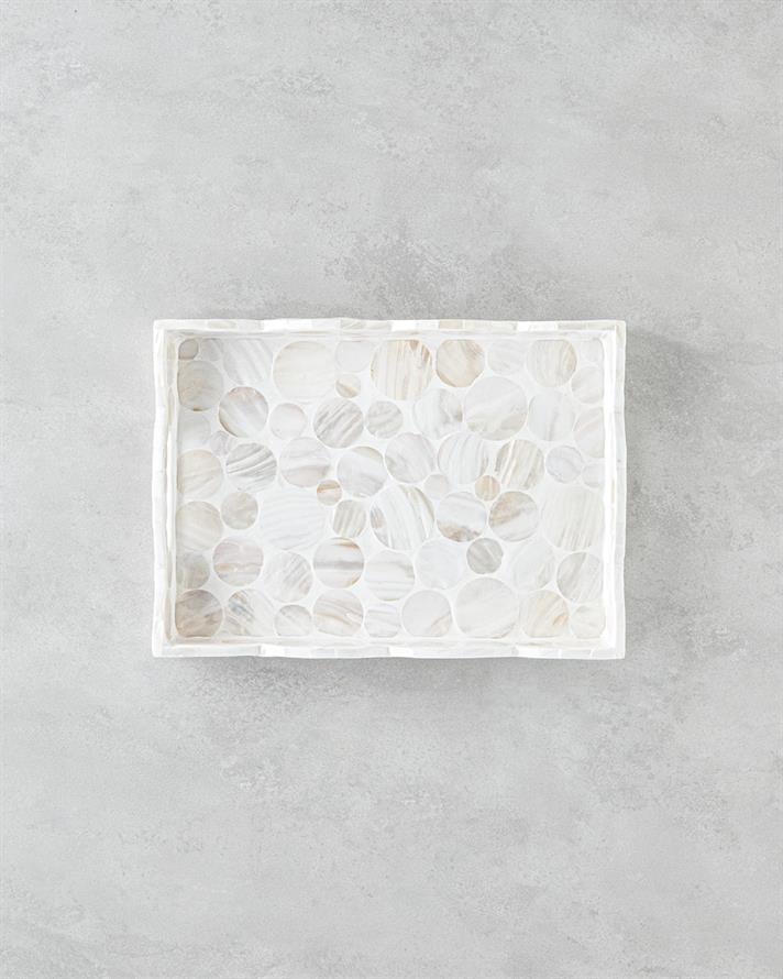 Perrine Dekoratif Tepsi Krem