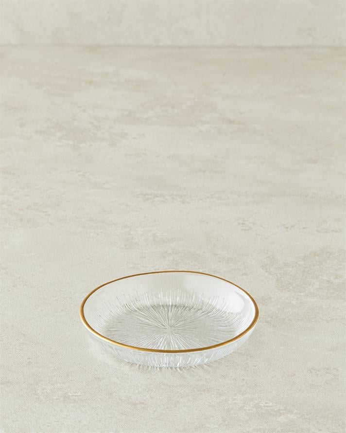 Petal Cam Çerezlik 12 cm Gold